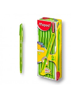 PAQUET DE 12 STYLOS A BILLE FIFTY MAPED PISTACHE - 1