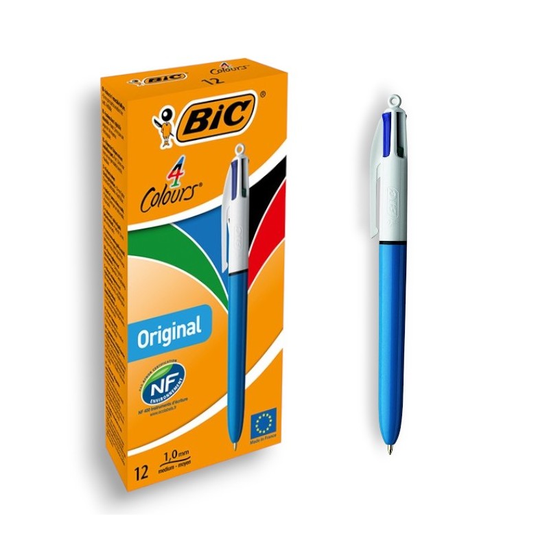 STYLO TIC TAC 4 COULEUR ORIGINAL BIC (COUL. DE BASE) - 1