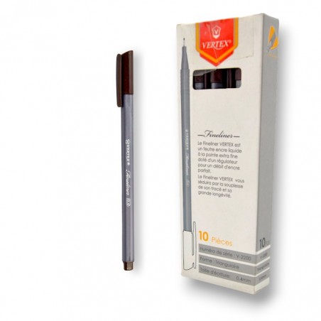 STYLO FINE FINLINER VERTEX MARRON - 1