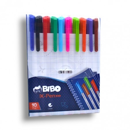 POCHETTE DE 10 STYLO A BILLE BIBO-XPEN - 1