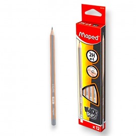 PAQUET DE 12 CRAYONS GRAPHITE BLACK'PEPS MAPED 2H N°4 - 1