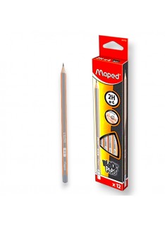 PAQUET DE 12 CRAYONS GRAPHITE BLACK'PEPS MAPED 2H N°4 - 1