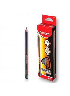 PAQUET DE 12 CRAYONS GRAPHITE BLACK'PEPS MAPED JUMBO HB N°2 MAPED - 1