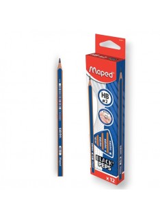 PAQUET DE 12 CRAYONS GRAPHITE BLACK'PEPS MAPED PLASTIQUE HB N°2 - 1