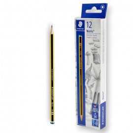 PAQUET DE 12 CRAYONS GRAPHITE NORIS STAEDTLER 2H N°4 - 1