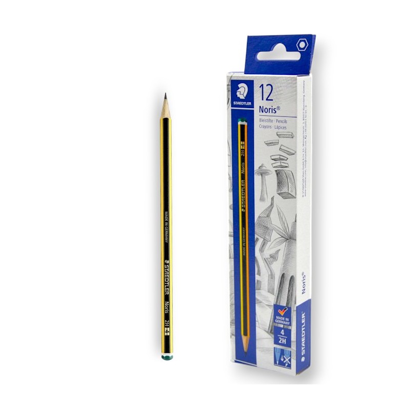 PAQUET DE 12 CRAYONS GRAPHITE NORIS STAEDTLER 2H N°4 - 1