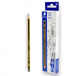 PAQUET DE 12 CRAYONS GRAPHITE NORIS STAEDTLER B N°1 - 1