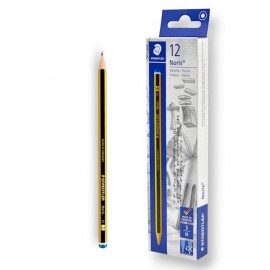 PAQUET DE 12 CRAYONS GRAPHITE NORIS STAEDTLER H N°3 - 1