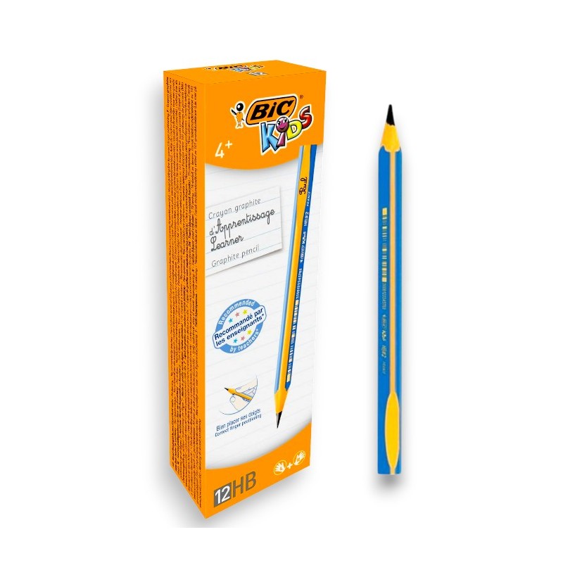 PAQUET DE 12 CRAYONS GRAPHITE BIC KIDS D'APPRENTISSAGE HB - 1