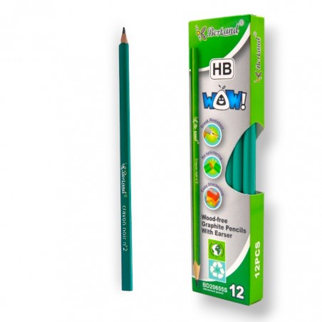 PAQUET DE 12 CRAYONS GRAPHITE BERTAND HB N°2 - 1