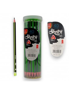 PRESENTOIRE DE 40 CRAYONS GRAPHITE VERTEX HB SKETCH - 1