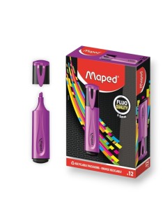 PAQUET DE 12 SURLIGNEURS FLUO MAPED VIOLET - 1