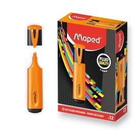 PAQUET DE 12 SURLIGNEURS FLUO MAPED ORANGE - 1