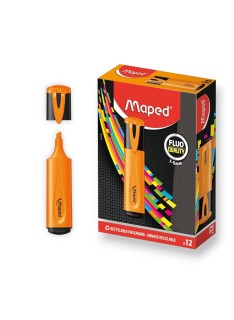 PAQUET DE 12 SURLIGNEURS FLUO MAPED ORANGE - 1