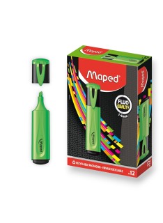 PAQUET DE 12 SURLIGNEURS FLUO MAPED VERT - 1