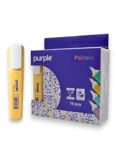 PAQUET DE 10 SURLIGNEURS PURPLE JAUNE PASTEL - 1