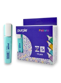 PAQUET DE 10 SURLIGNEURS PURPLE PASTELO BLEU PASTEL - 1