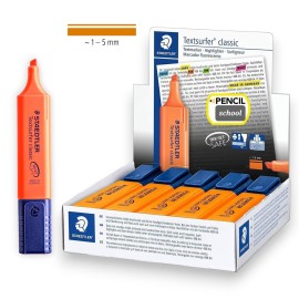 PAQUET DE 10 SURLIGNEURS FLUO TEXTSURFER CLASSIC STAEDTLER ORANGE - 1