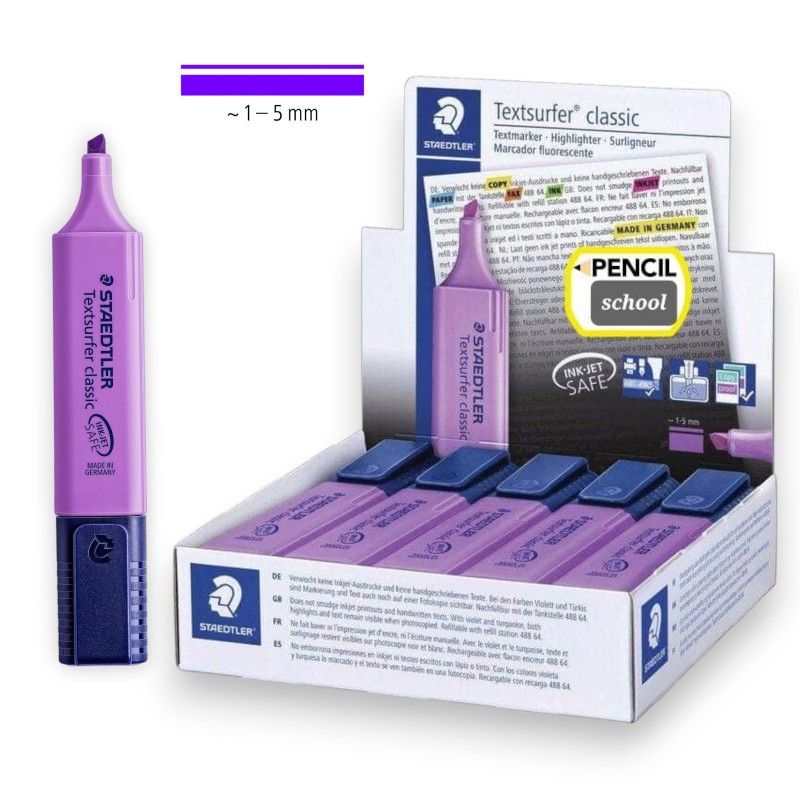 PAQUET DE 10 SURLIGNEURS FLUO TEXTSURFER CLASSIC STAEDTLER VIOLET - 1