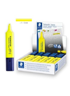 PAQUET DE 10 SURLIGNEURS FLUO TEXTSURFER CLASSIC STAEDTLER JAUNE - 1