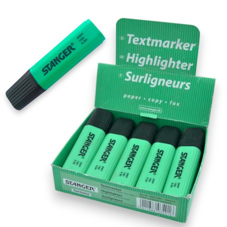 PAQUET DE 10 SURLIGNEURS STANGER TURQUOISE - 1