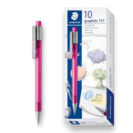 PAQUET DE 10 PORTES MINES GRAPHITE STAEDTLER 0.5 ROSE - 1