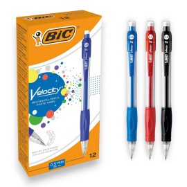 PAQUET DE 12 PORTES MINES VELOCITY BIC 0.5 BLEU - 1