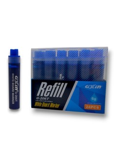 PAQUET DE 24 RECHARGES MARQUEUR TABLEAU GXIN BLEU - 1