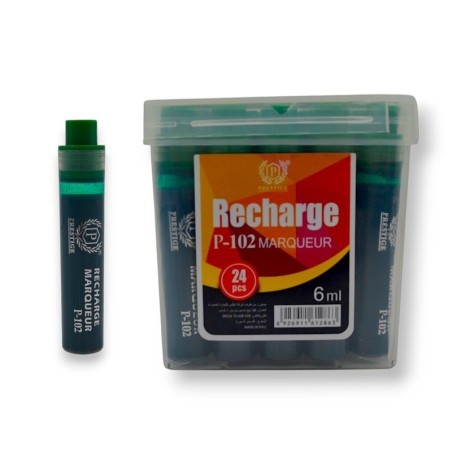 PAQUET DE 24 RECHARGES MARQUEUR TABLEAU CLEVER BLEU - 1