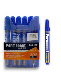 PAQUET DE 12 MARQUEURS PERMANENT GXIN BLEU - 1