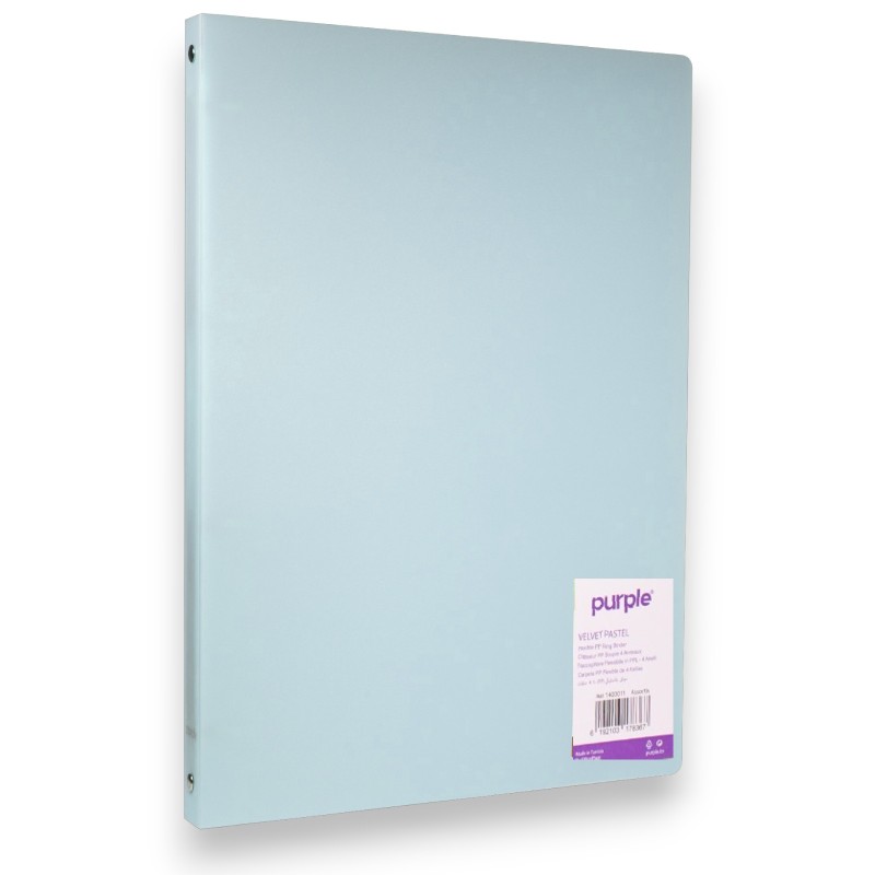 CLASSEUR A4 PP PURPLE SOUPLE PASTEL 20MM OFFICE PLAST BLEU - 1