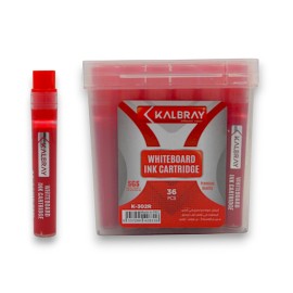 PAQUET DE 36 RECHARGES MARQUEUR TABLEAU KALBRAY ROUGE - PETIT MODELE - 1