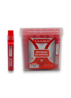 PAQUET DE 36 RECHARGES MARQUEUR TABLEAU KALBRAY ROUGE - PETIT MODELE - 1