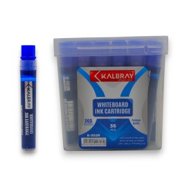 PAQUET DE 36 RECHARGES MARQUEUR TABLEAU KALBRAY BLEU - PETIT MODELE - 1