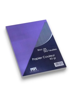 RAME PAPIER A4 COULEUR 80G PAQUET DE 50 FEUILLES RIBAT - 1