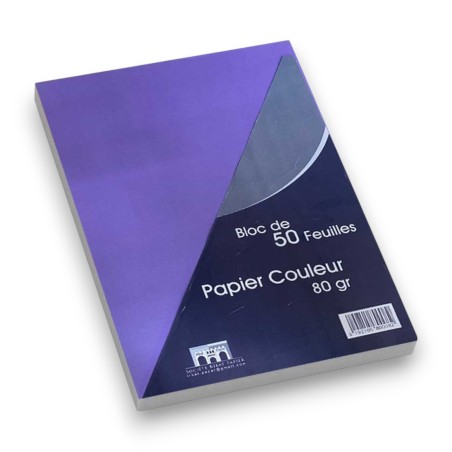 RAME PAPIER A4 COULEUR 80G PAQUET DE 50 FEUILLES RIBAT - 1