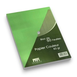 RAME PAPIER A4 COULEUR 80G PAQUET DE 50 FEUILLES RIBAT - 1