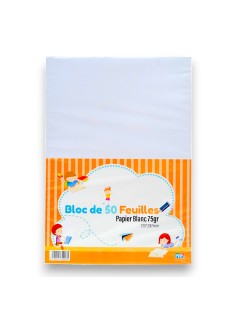 RAME PAPIER A4 BLANC 75G PAQUET DE 50 FEUILLES RIBAT - 1