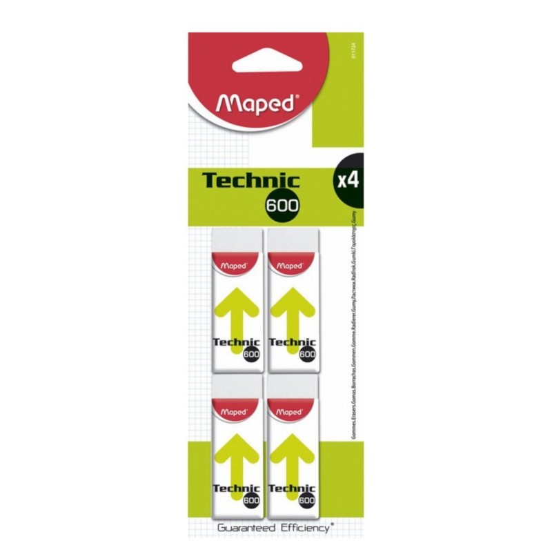 PAQUET DE 4 GOMMES TECHNIC MAPED - 1