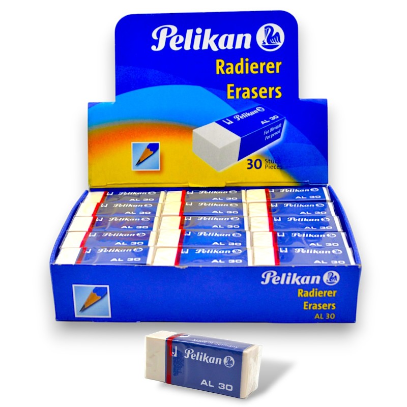 PAQUET DE 30 GOMMES BLANCHES AL30 PELIKAN - 1