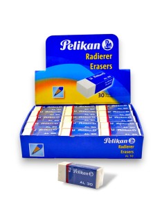 PAQUET DE 30 GOMMES BLANCHES AL30 PELIKAN - 1