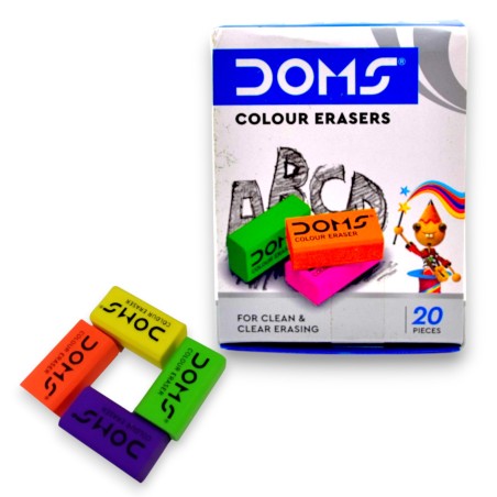 PAQUET DE 20 GOMMES MINI COLOREE DOMS - 1