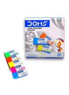 PAQUET DE 20 GOMMES COLOREES PETIT MODELE DOMS - 1