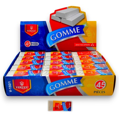 PAQUET DE 45 GOMMES BLANCHE VERTEX - 1