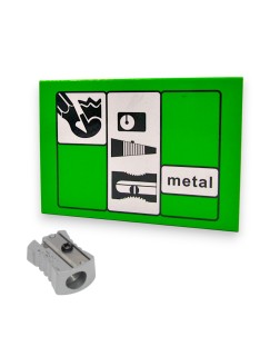 PAQUET DE 24 TAILLE CRAYON METAL SIMPLE - 1