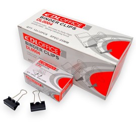 PAQUET DE 12 BOITE DE 12 PINCE A CLIPS 25 MM DL0004 - 1
