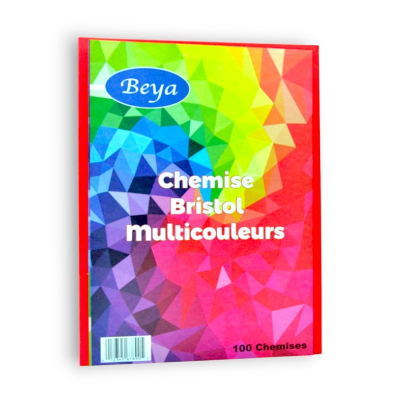 CHEMISE BRISTOL COULEUR 180G PAQUET DE 100 BEYA - 1