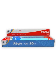 PAQUET DE 30 REGLE DE 20CM PEGBORDABLE PRIMA GEO OFFICE PLAST - 1