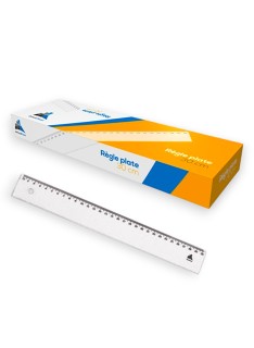 PAQUET DE 30 REGLE DE 30CM CRISTAL OFFICE PLAST - 1
