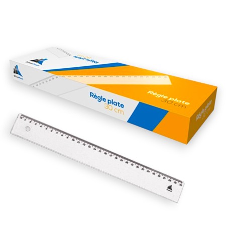 PAQUET DE 30 REGLE DE 30CM CRISTAL OFFICE PLAST - 1